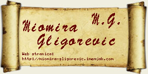 Miomira Gligorević vizit kartica
